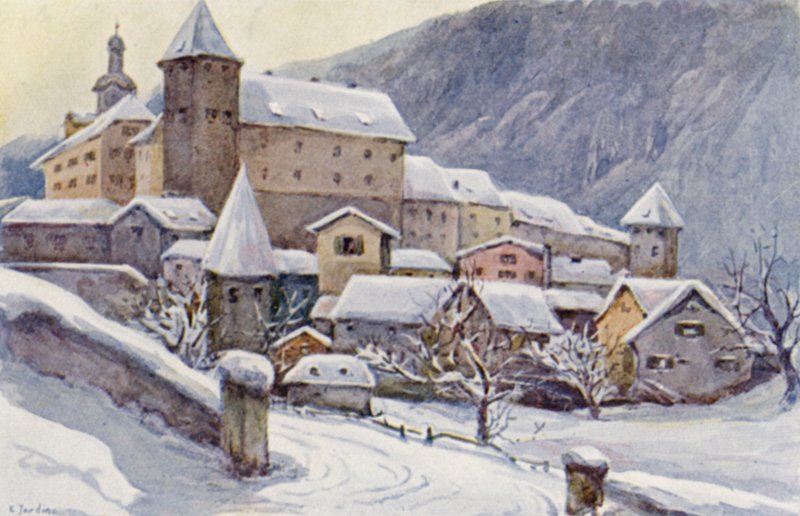 Rein: Chur, Coire, Piispan palatsi (värilitro). tekijältä Effie Jardine