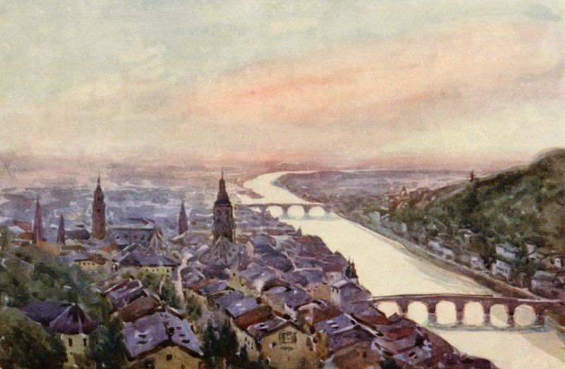 Rein: Rein: Heidelberg ja Neckar (värilitro) tekijältä Effie Jardine