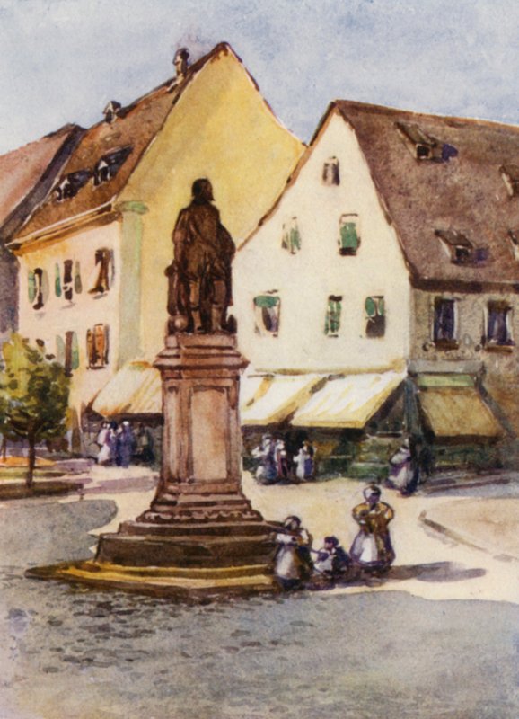 Rein: Draken patsas, Offenburg (värilitografia). tekijältä Effie Jardine