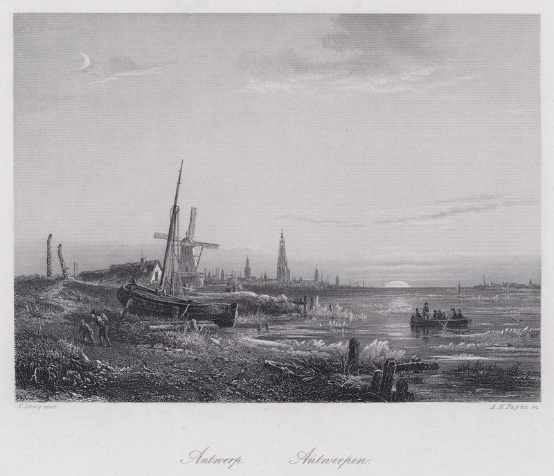 Antwerpen (kaiverrus) tekijältä Egidius Linnig