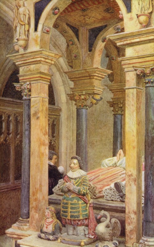 Älä ajattele kapeaa tilaa kehdon ja haudan välillä (väri litho) tekijältä Eleanor Fortescue Brickdale