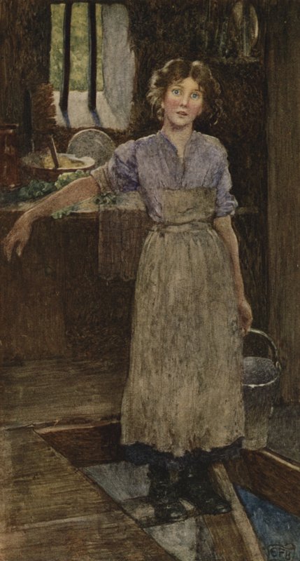 Mutta Jumalalla on muutamia meistä, joille hän kuiskaa korvaan (väri litho) tekijältä Eleanor Fortescue Brickdale
