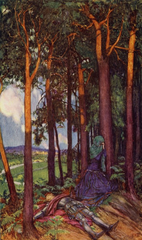 Enid (väri litho) tekijältä Eleanor Fortescue Brickdale