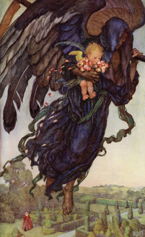 Kerää ruusunpuja, kun voit, Vanha aika lentää vielä (väri litho) tekijältä Eleanor Fortescue Brickdale