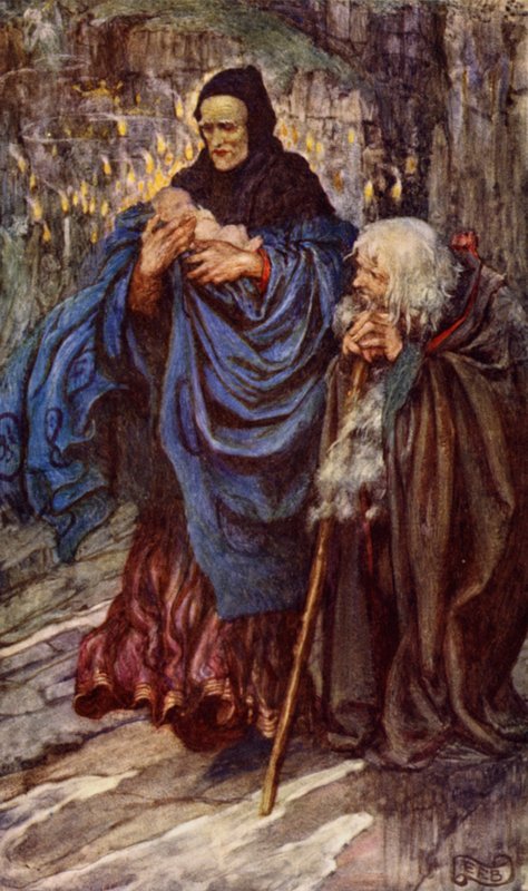 Guinevere (väri litho) tekijältä Eleanor Fortescue Brickdale