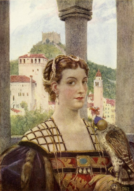 Kate kuningatar (väri litho) tekijältä Eleanor Fortescue Brickdale