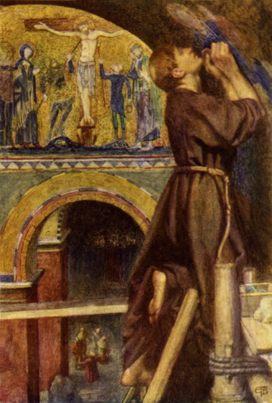 Vanhoja kuvia Firenzestä (värilitho) tekijältä Eleanor Fortescue Brickdale