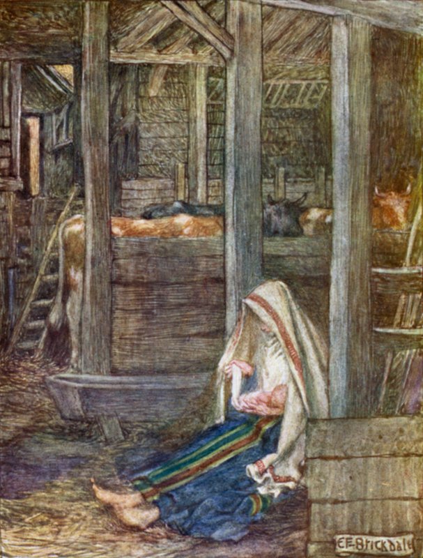 La Nativitat (litografia de color) finlandès tekijältä Eleanor Fortescue Brickdale