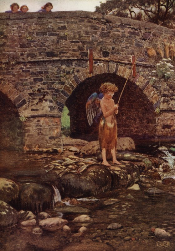 Vaikka hän olisi lapsi ja sokea (väri litho) tekijältä Eleanor Fortescue Brickdale