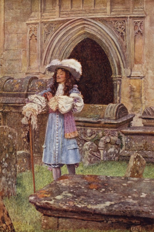 Miksi niin suuret kustannukset, kun sinulla on niin lyhyt vuokrasopimus, kulutatko hämärässä kartanossasi? (väri litho) tekijältä Eleanor Fortescue Brickdale