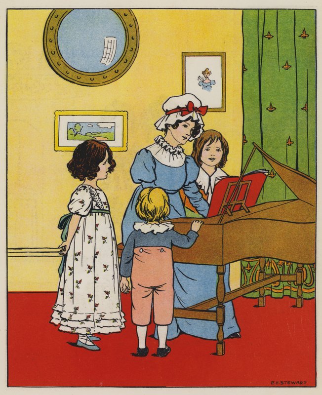Äitien aika (väri litho) tekijältä Elise H. Stewart