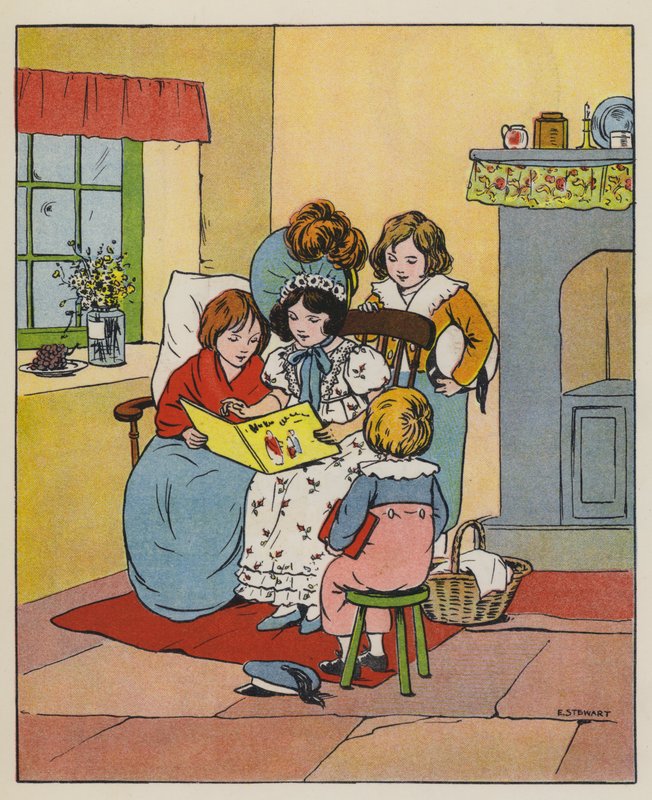 Sunnuntai, Happy Time (väri litho) tekijältä Elise H. Stewart