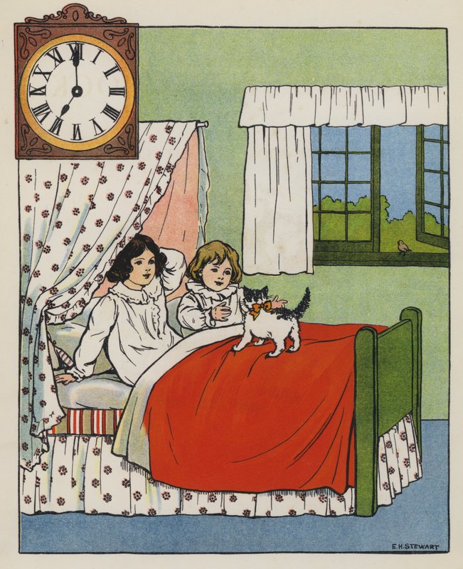 Herätysaika (väri litho) tekijältä Elise H. Stewart