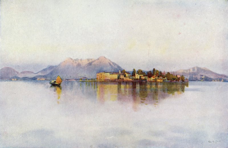Isola Bella, Lake Maggiore (väri litho) tekijältä Ella Du Cane