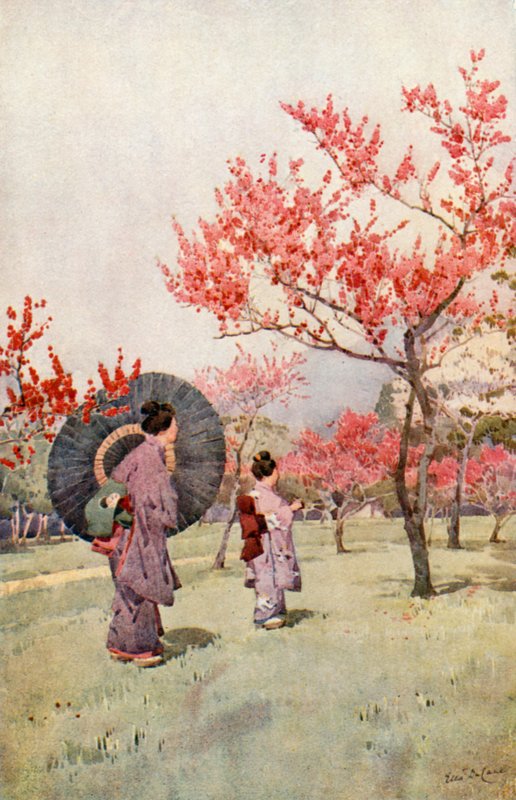 Peach Blossom (väri litho) tekijältä Ella Du Cane