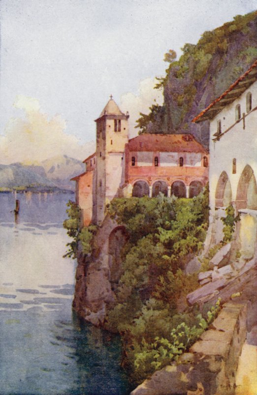 Santa Caterina, Maggiore-järvi (väri litho) tekijältä Ella Du Cane