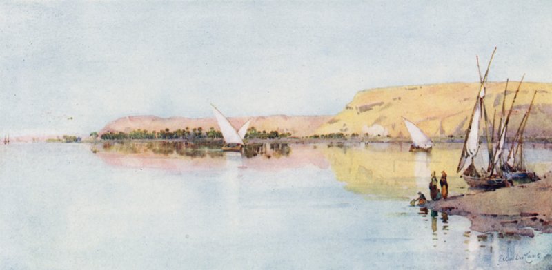 Niili lähellä Temehiä (väri litho) tekijältä Ella Du Cane