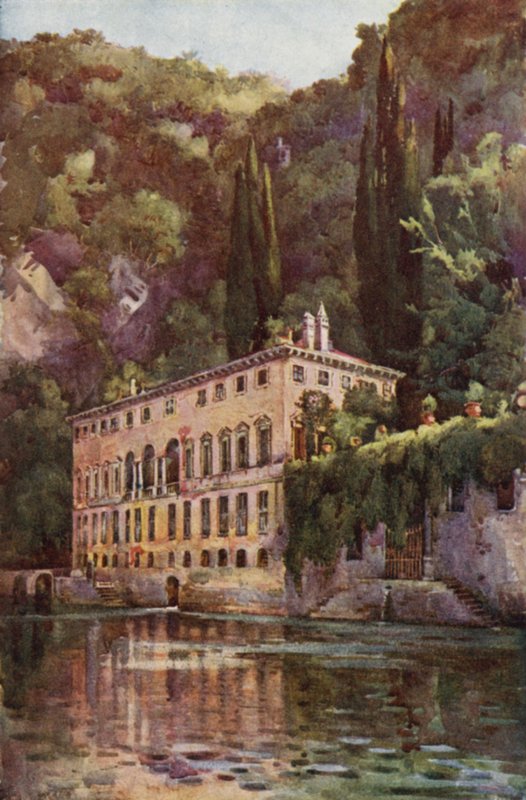 Villa Pliniana, Comojärvi (väri litho) tekijältä Ella Du Cane