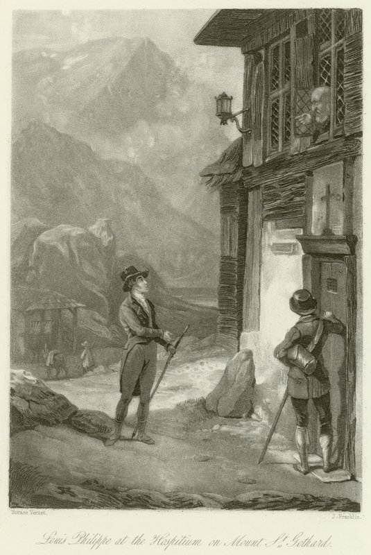 Louis Philippe Hospitiumissa St. Gothardin vuorella tekijältä Emile Jean Horace Vernet