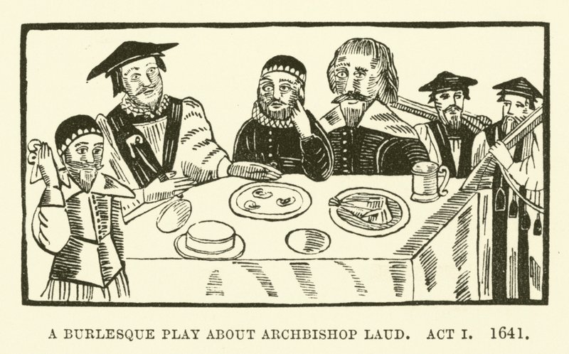 Burleskinäytelmä arkkipiispa Laudista, I näytös, 1641 tekijältä English School