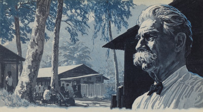 Albert Schweitzer pimeimmässä Afrikassa tekijältä English School
