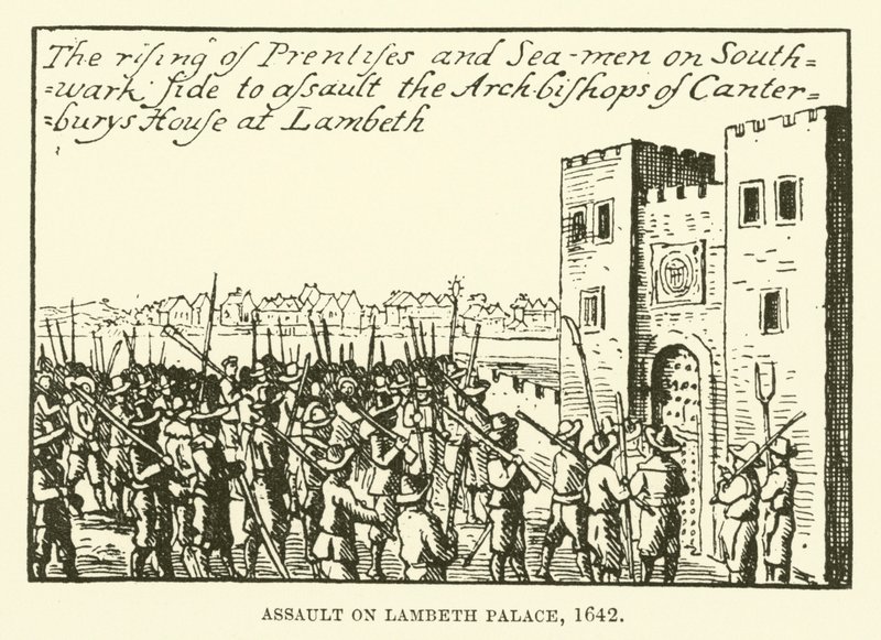 Hyökkäys Lambethin palatsiin, 1642 tekijältä English School