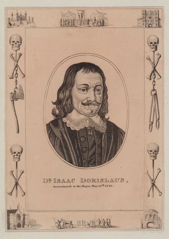 Tohtori Isaac Dorislaus, murhattu Haagissa 12. toukokuuta 1649 tekijältä English School