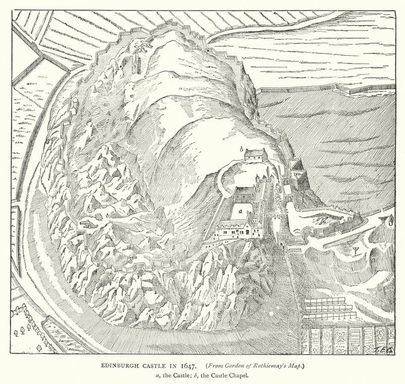Edinburghin linna vuonna 1647 tekijältä English School
