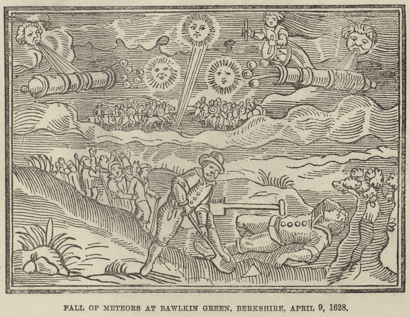 Meteorien putoaminen Bawlkin Greenissä, Berkshiressä, 9. huhtikuuta 1628 tekijältä English School