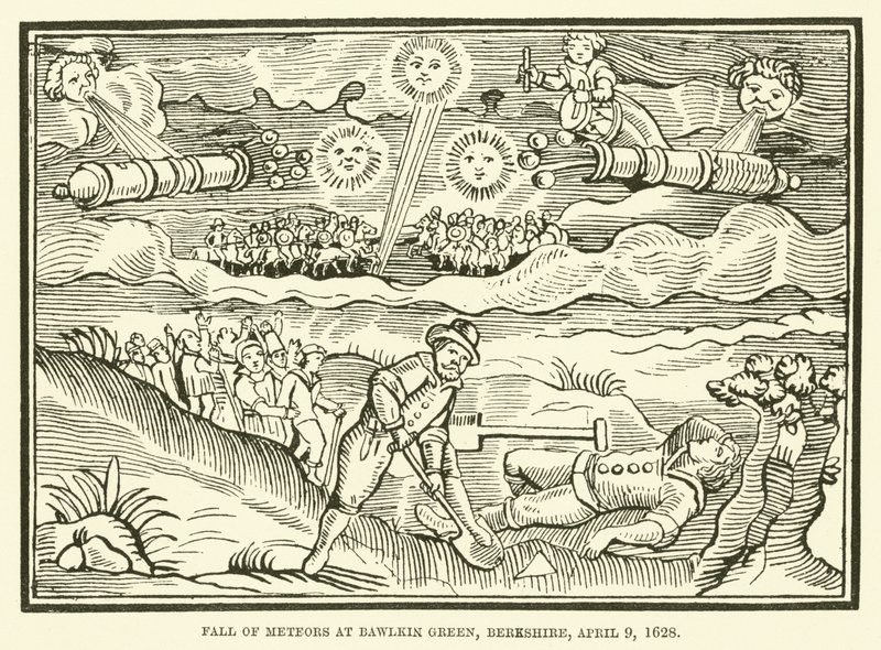 Meteorien putoaminen Bawlkin Greenissä, Berkshiressä, 9. huhtikuuta 1628 tekijältä English School