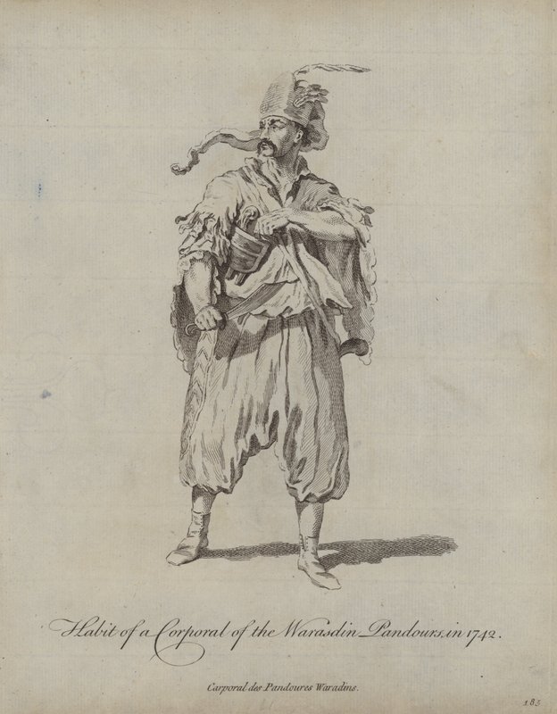 Warasdin Pandoursin korpraalin tapa vuonna 1742 tekijältä English School