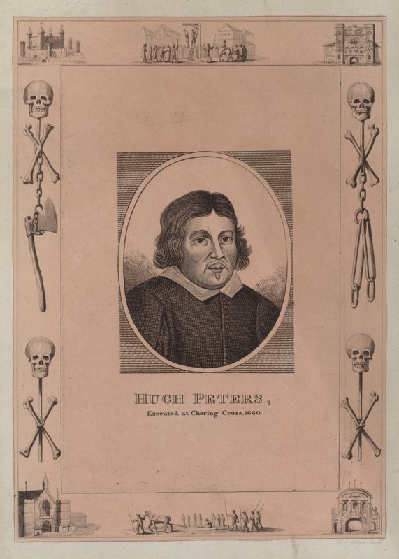 Hugh Peters, teloitettu Charing Crossissa, 1660 tekijältä English School