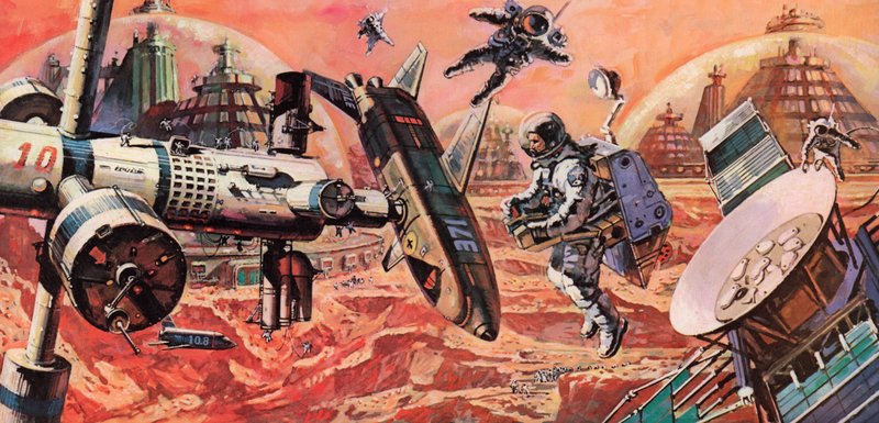 Mars, ihmisen siirtomaa, kuten 1980-luvulla suunniteltiin tekijältä English School