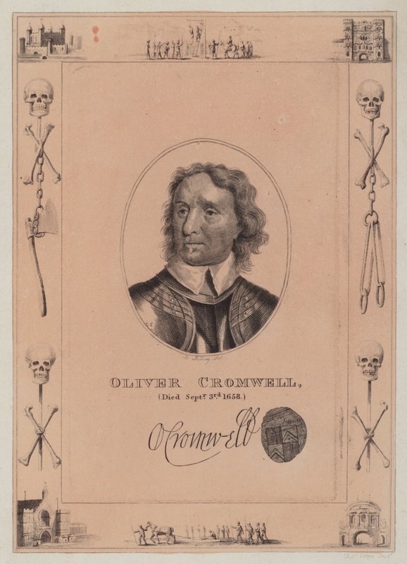 Oliver Cromwell, kuoli 3. syyskuuta 1658 tekijältä English School