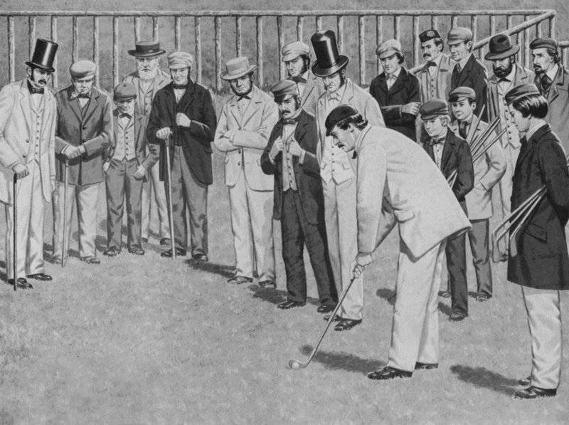 St Andrews, ensimmäinen golfin mestaruus, joka järjestettiin vuonna 1857 tekijältä English School