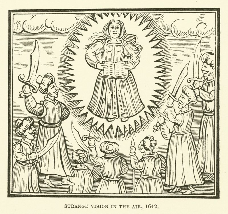 Outo näky ilmassa, 1642 tekijältä English School