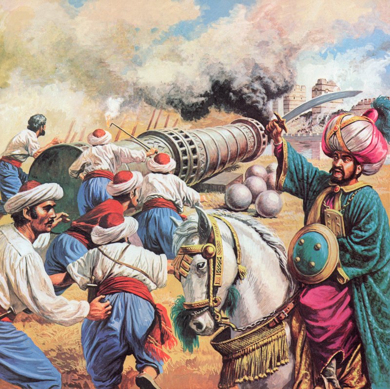 Sulttaani Mehmed piiritti Konstantinopolia, 1453 tekijältä English School