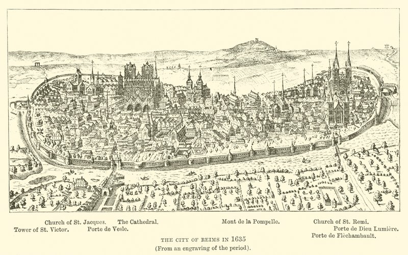 Reimsin kaupunki vuonna 1635, (ajanjakson kaiverruksesta) tekijältä English School