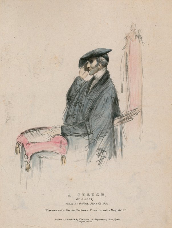 The Duke of Wellington, naisen luonnos, otettu Oxfordissa 13. kesäkuuta 1834 tekijältä English School