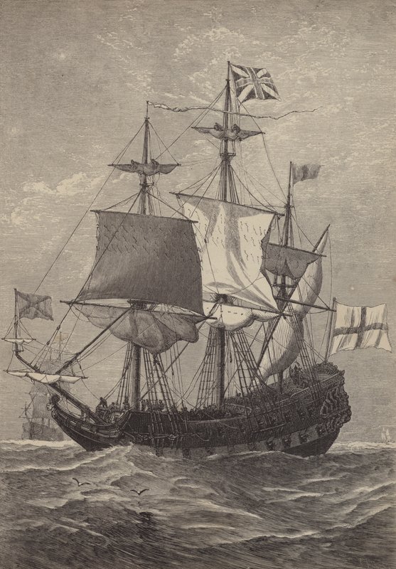 Ensimmäisen Union Jackin nostaminen merelle, 1606 tekijältä English School