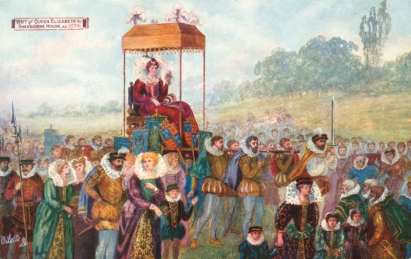 Kuningatar Elisabetin vierailu Sherborne Housessa vuonna 1574 tekijältä English School