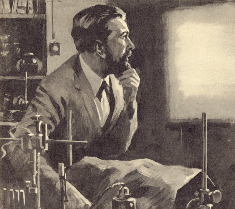 Wilhelm Rontgen työskentelee röntgensäteiden parissa tekijältä English School
