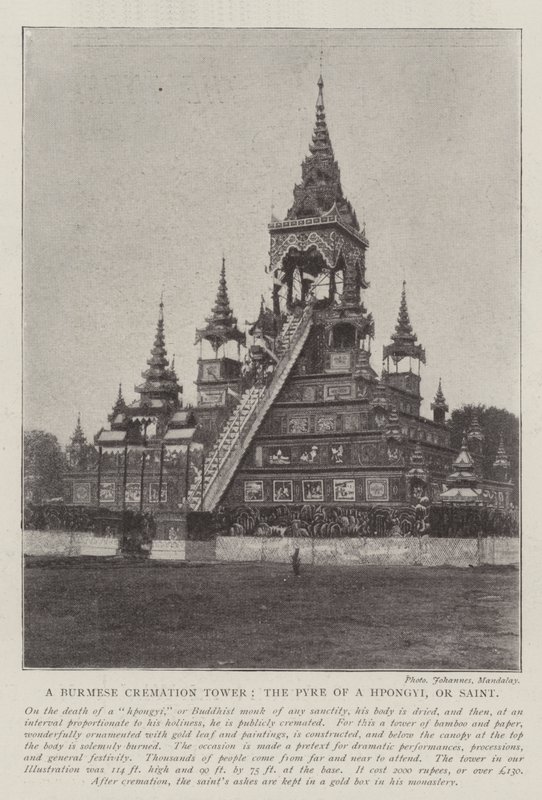 Burman polttohautaustorni, Hpongyin pyrstö tai pyhä tekijältä English Photographer