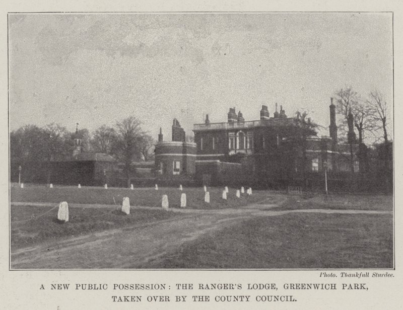 Uusi julkinen omaisuus, Rangers Lodge, Greenwich Park, jonka piirivaltuusto valtasi tekijältä English Photographer