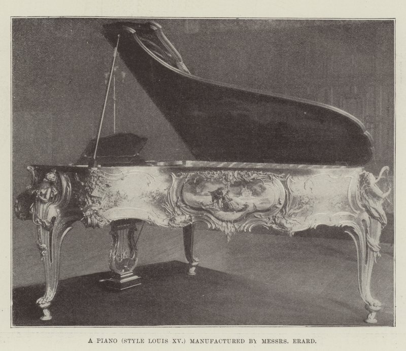 Piano (tyyli Louis XV), valmistaja Messers Erard tekijältä English Photographer
