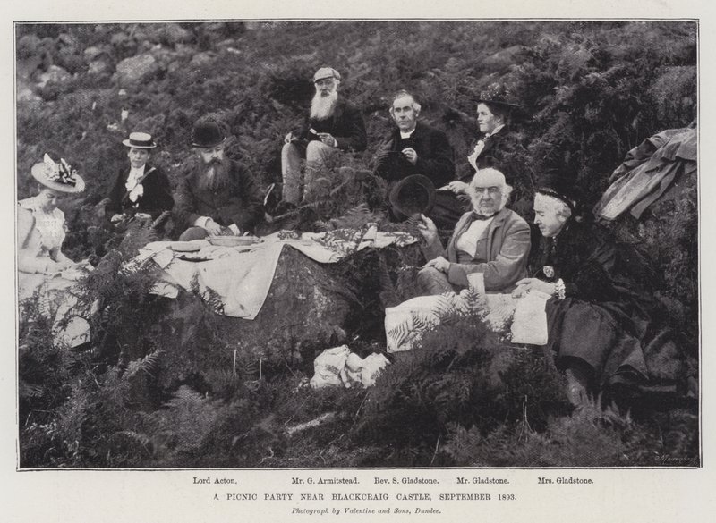 Piknik-juhlat lähellä Blackcraig-linnaa, syyskuu 1893 tekijältä English Photographer