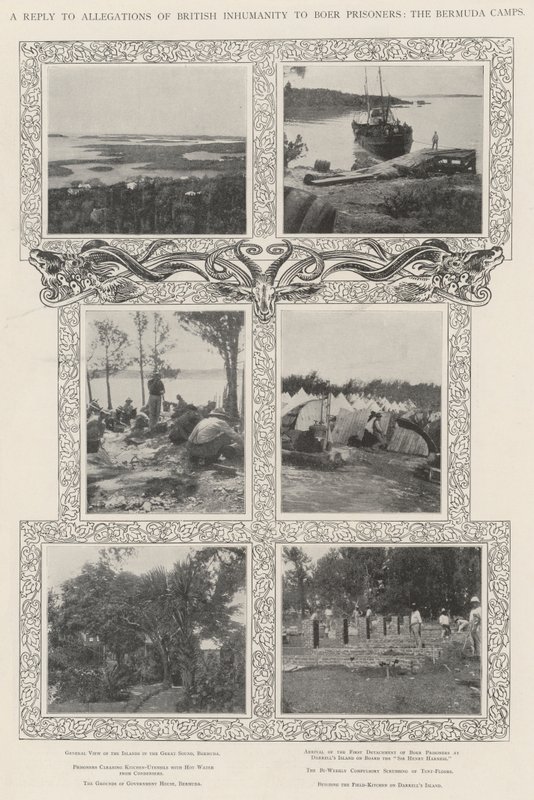 Vastaus syytöksiin brittiläisestä epäinhimillisyydestä Bermudan leireille, buurivangeille tekijältä English Photographer