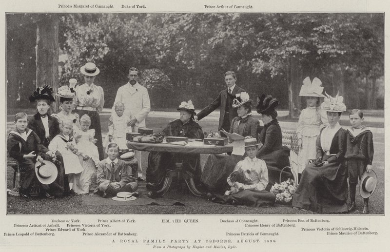 Kuninkaallisen perheen juhla Osbornessa elokuussa 1898 tekijältä English Photographer