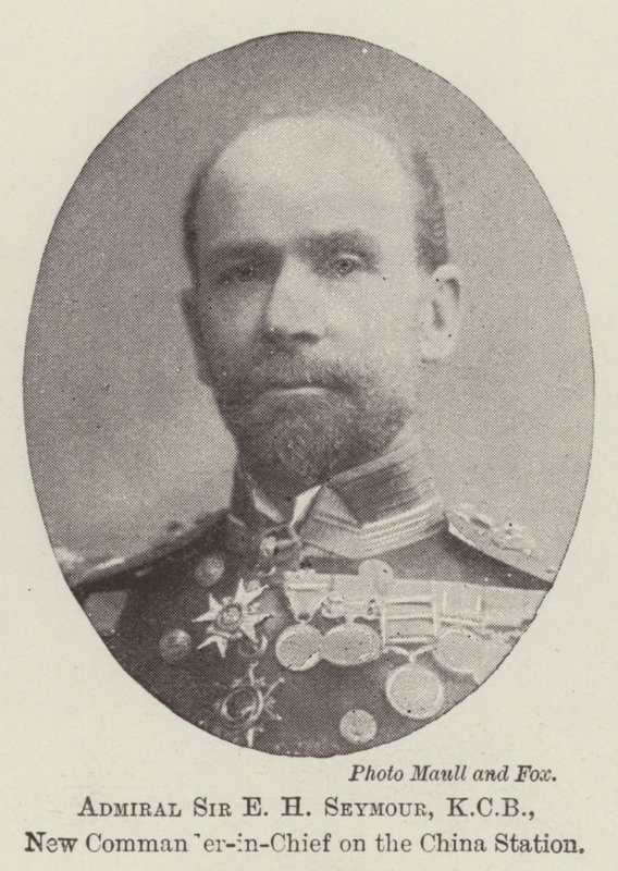 Amiraali Sir E H Seymour, KCB, Kiinan aseman uusi komentaja tekijältä English Photographer