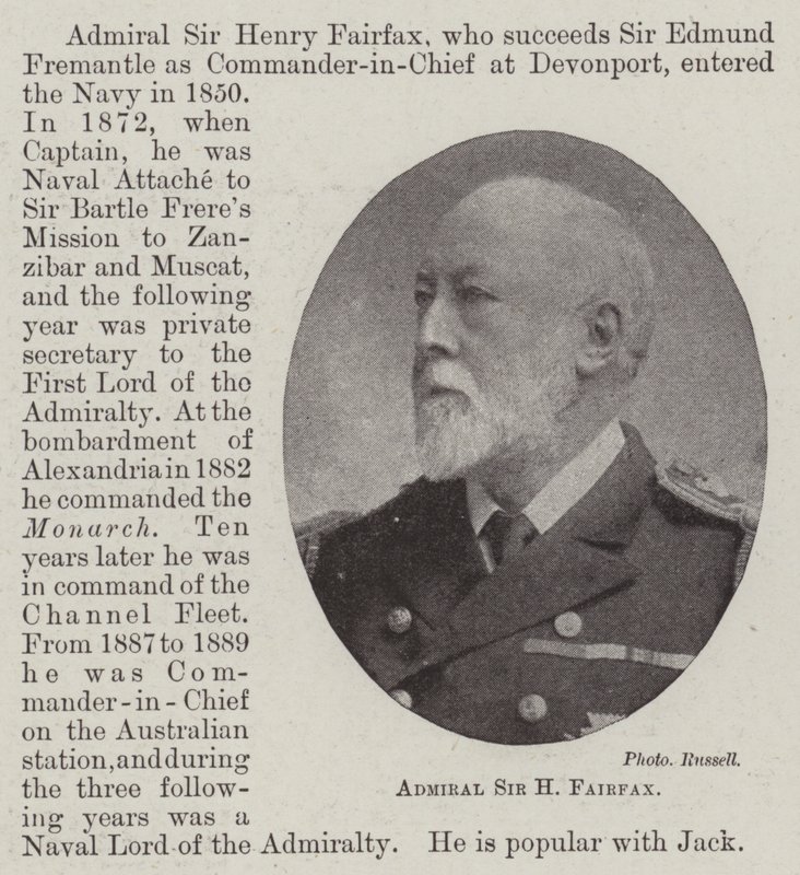 Amiraali Sir H Fairfax tekijältä English Photographer